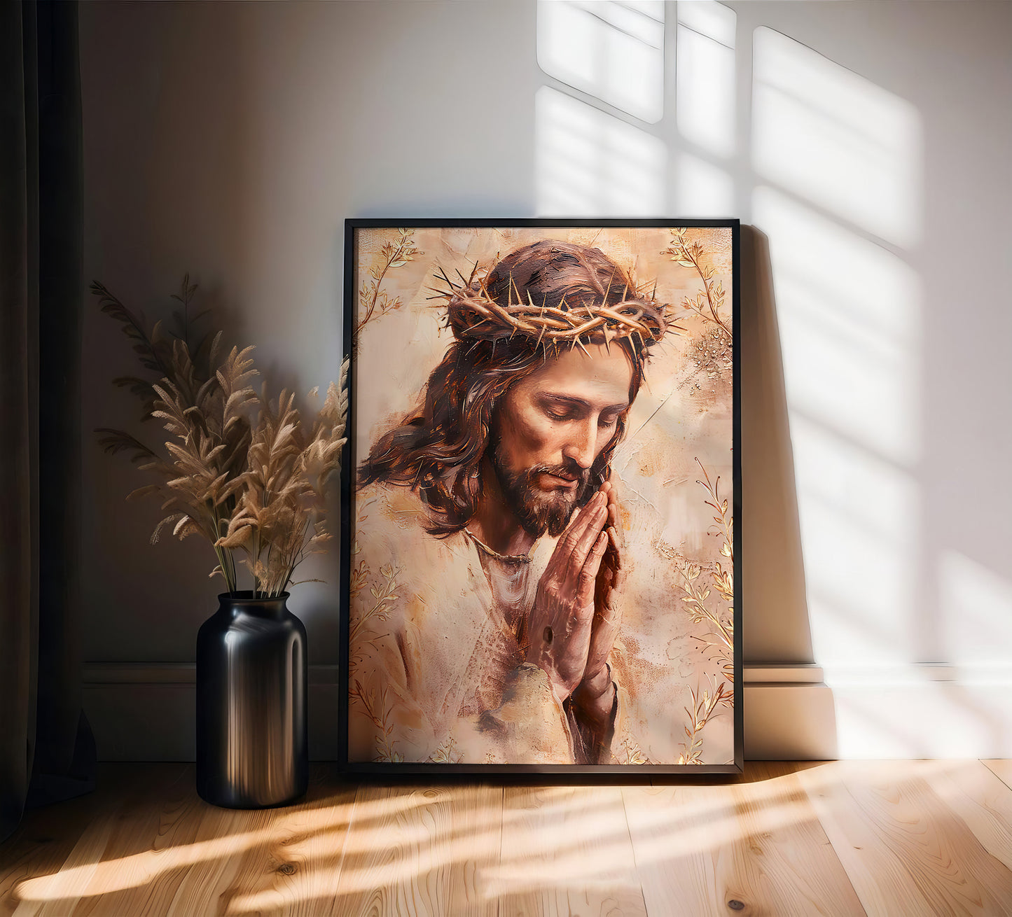 Jesus Praying Sacred Religious Art for Home