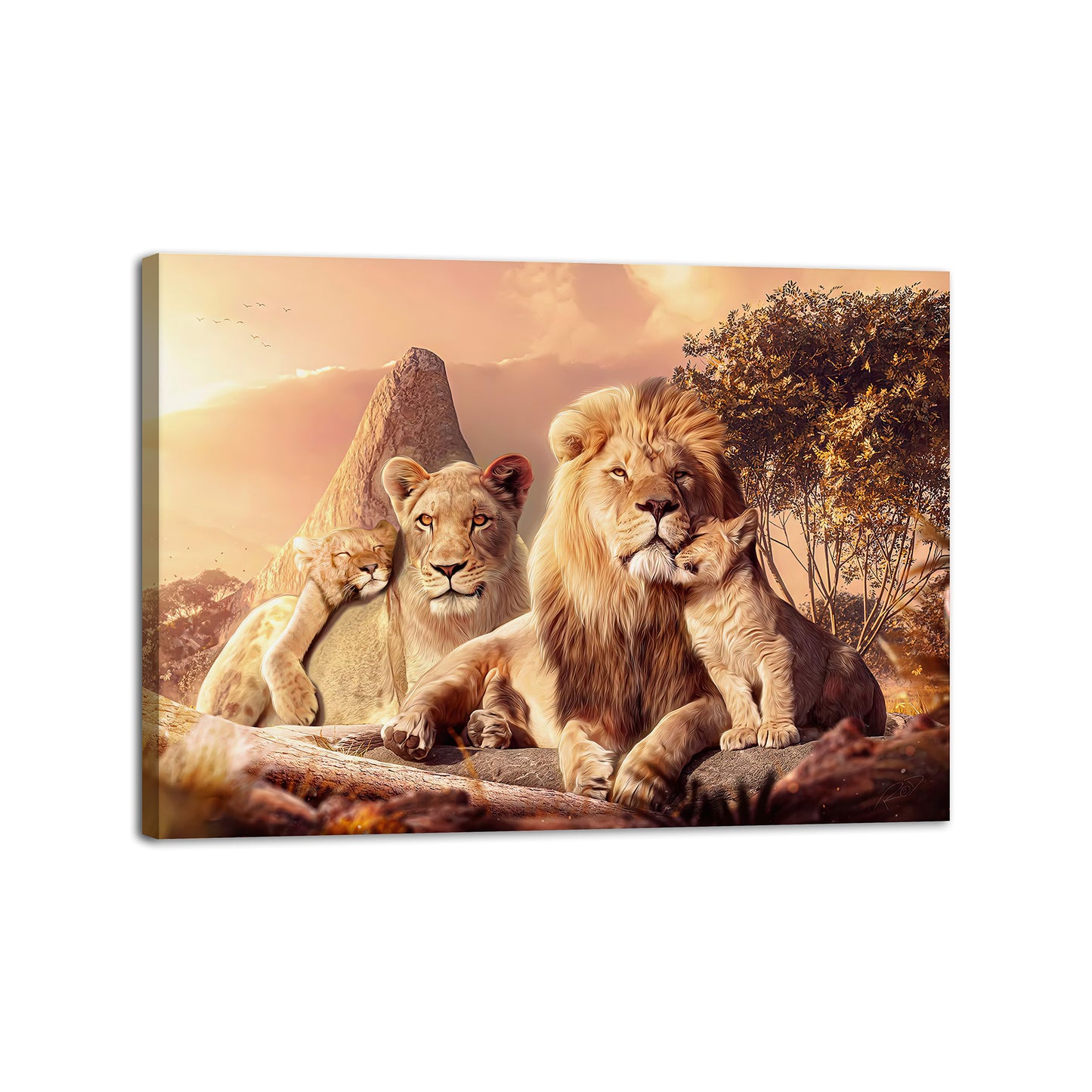 lion-family-canvas-print