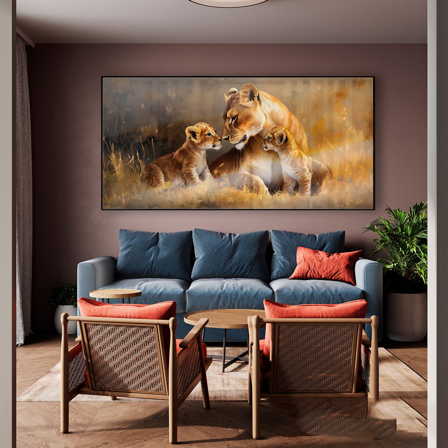 lioness-and-motherly-love-painting