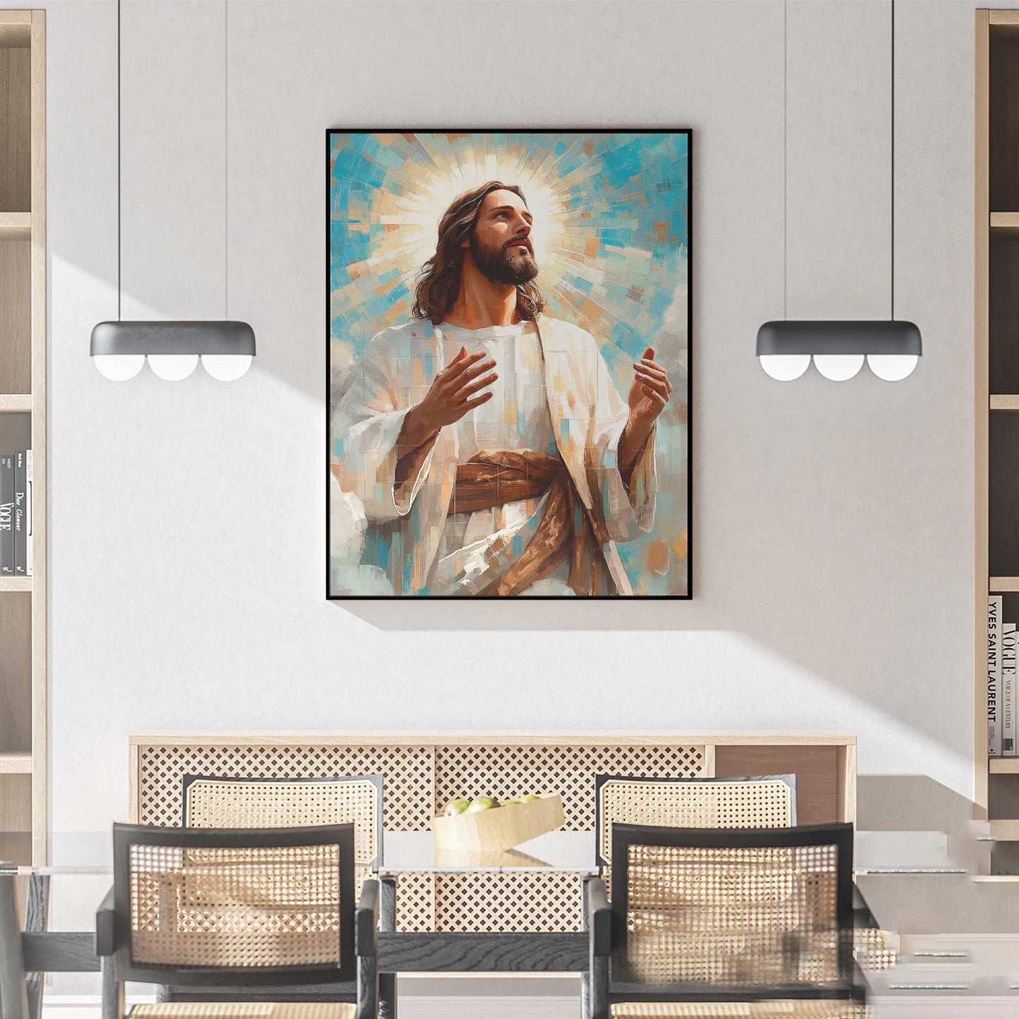 Jesus is the Light Grid Art