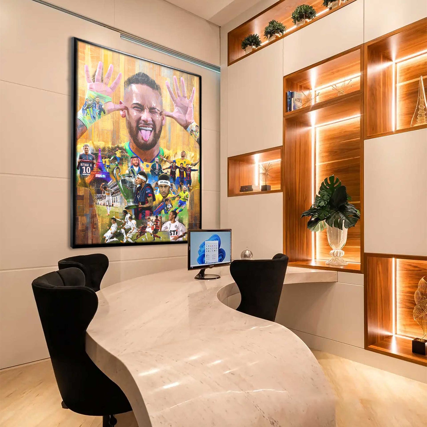 Neymar’s Legacy Painting – Tribute to a Football Icon
