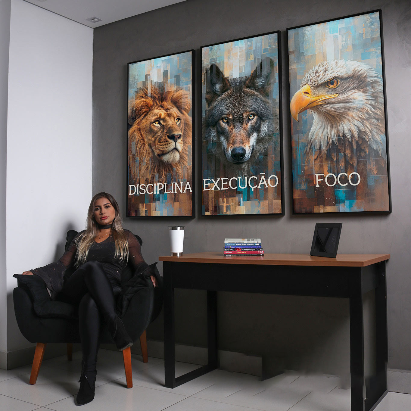 Discipline, Execution & Focus Grid Art