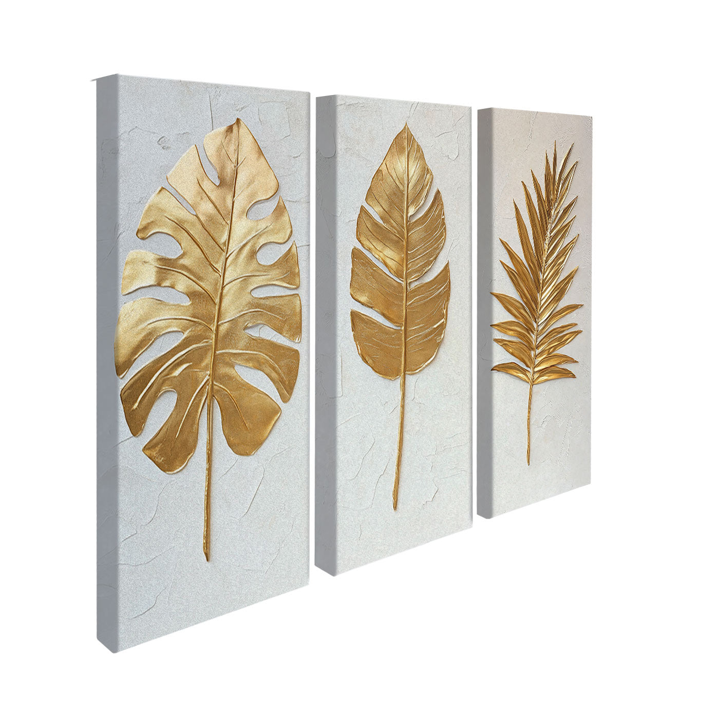Abstract Golden Leaves Painting
