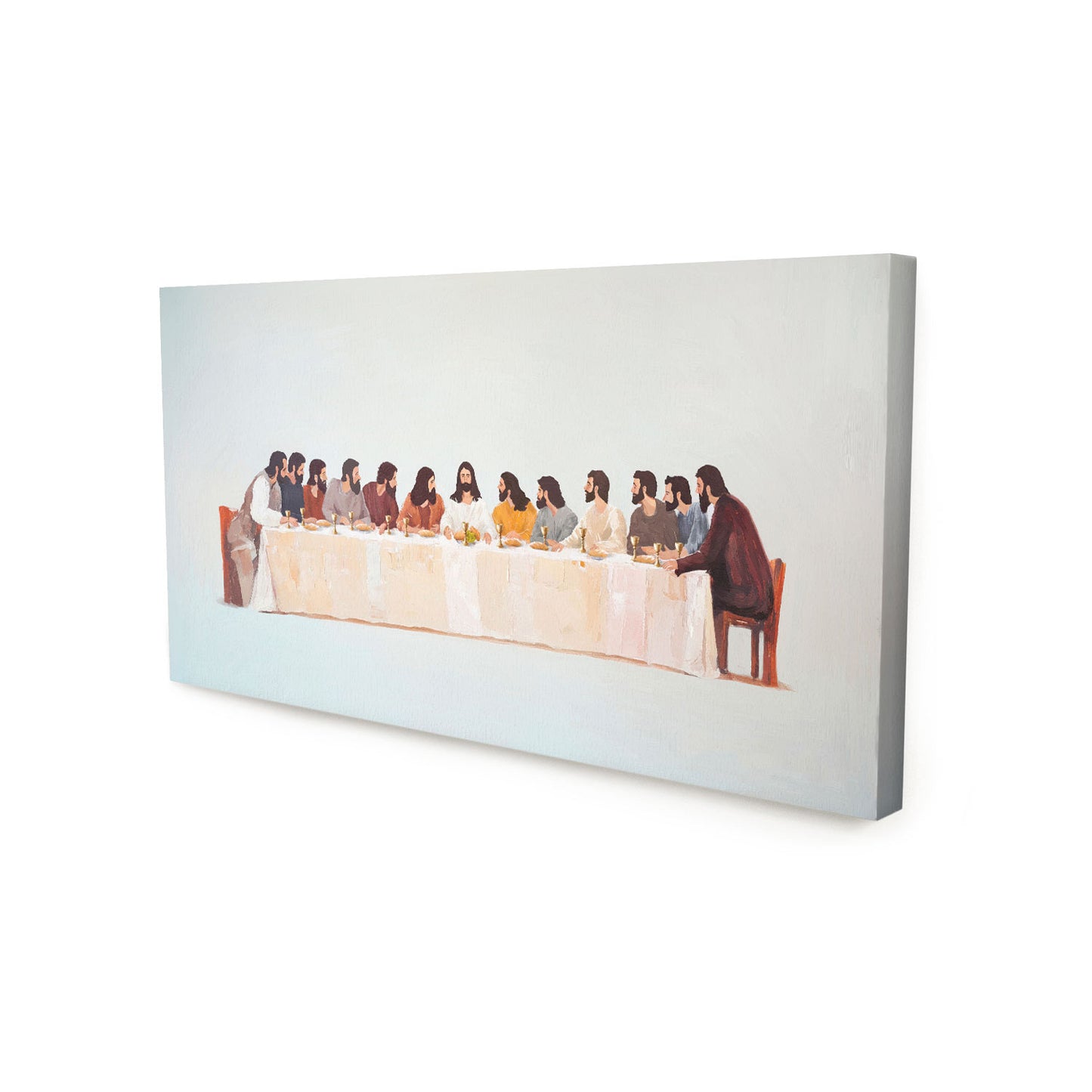 Last Supper Painting Minimalist Christian Wall Art