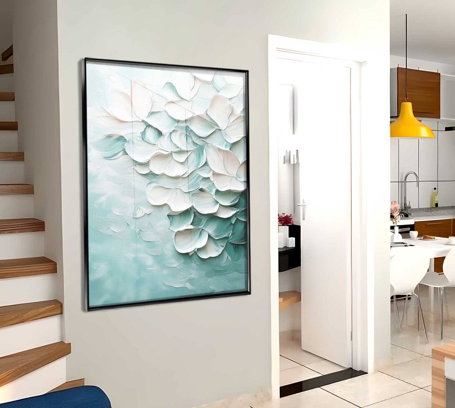 Abstract Painting – Petals in the Wind