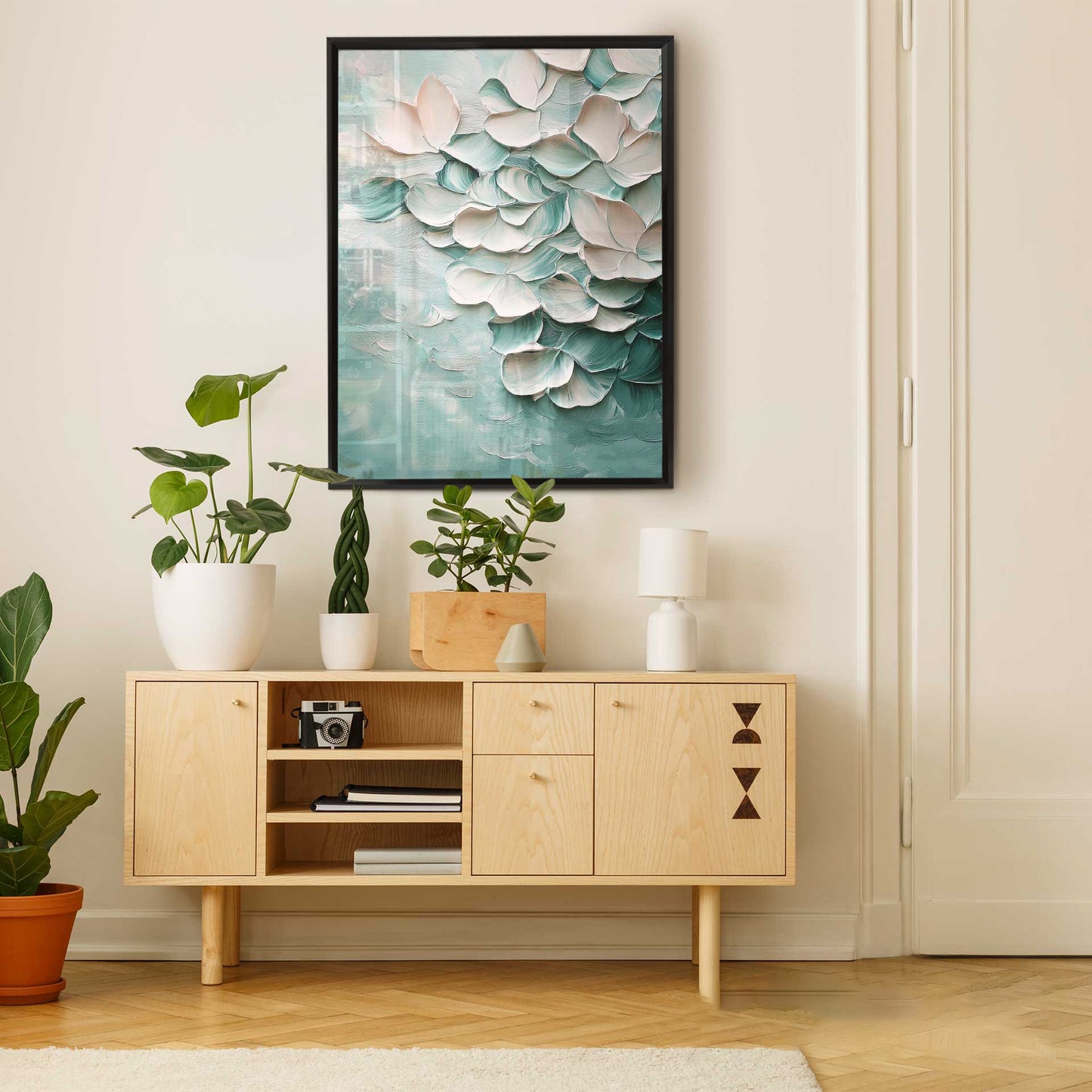 Abstract Painting – Petals in the Wind
