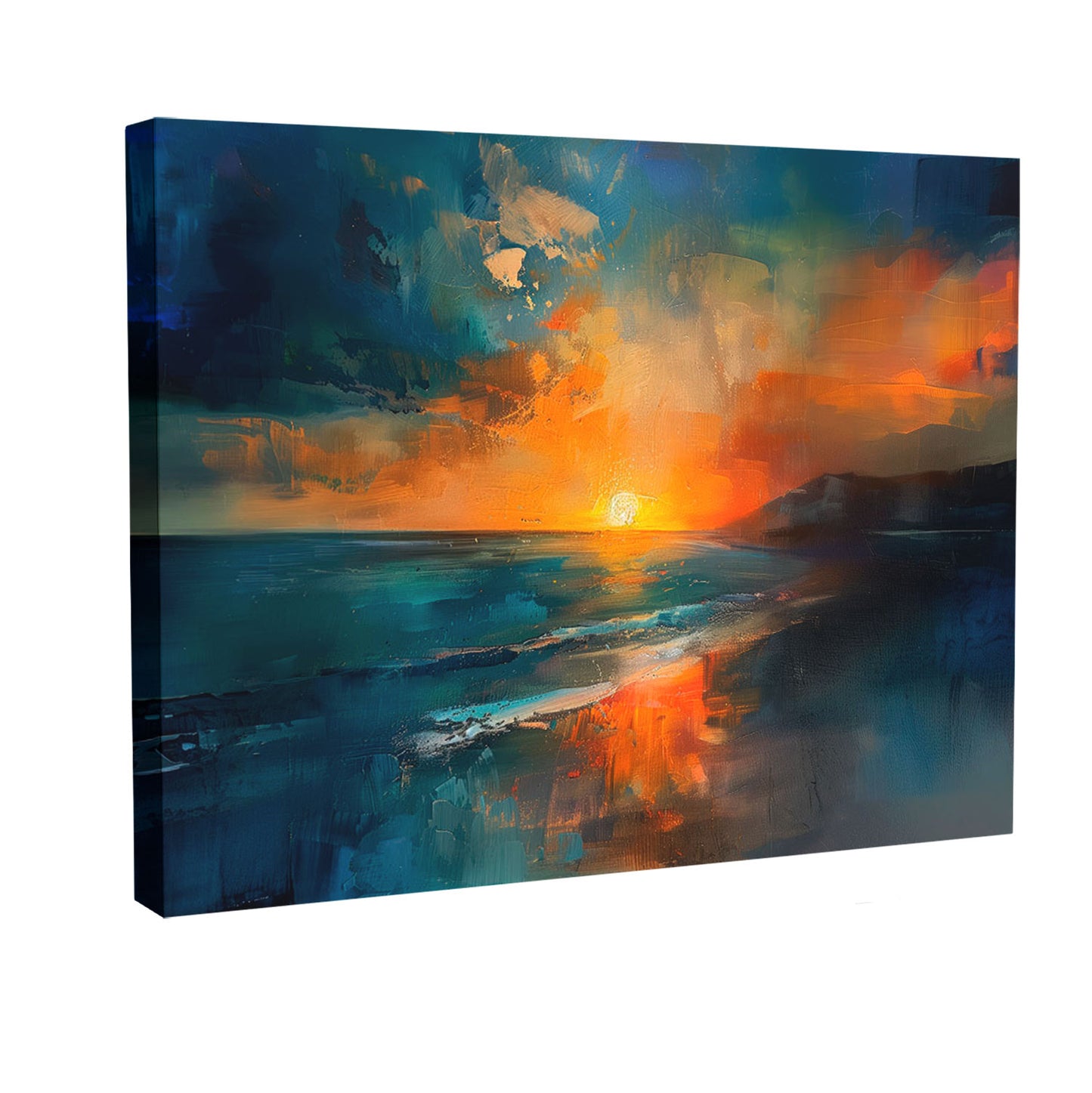 Abstract Sunset Nature Painting for Home Décor
