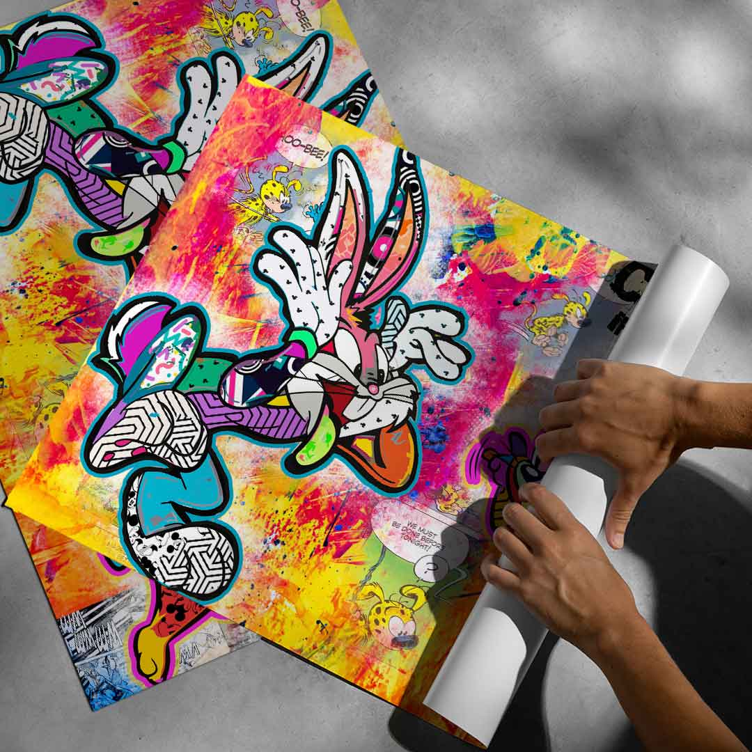 Playful wall art that fits Cartoon, Animal, Movie, and Kids Art collections with a youthful vibe.