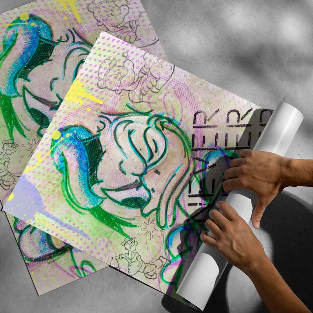 Dynamic urban decor piece suitable for game rooms, teen rooms, and creative spaces.