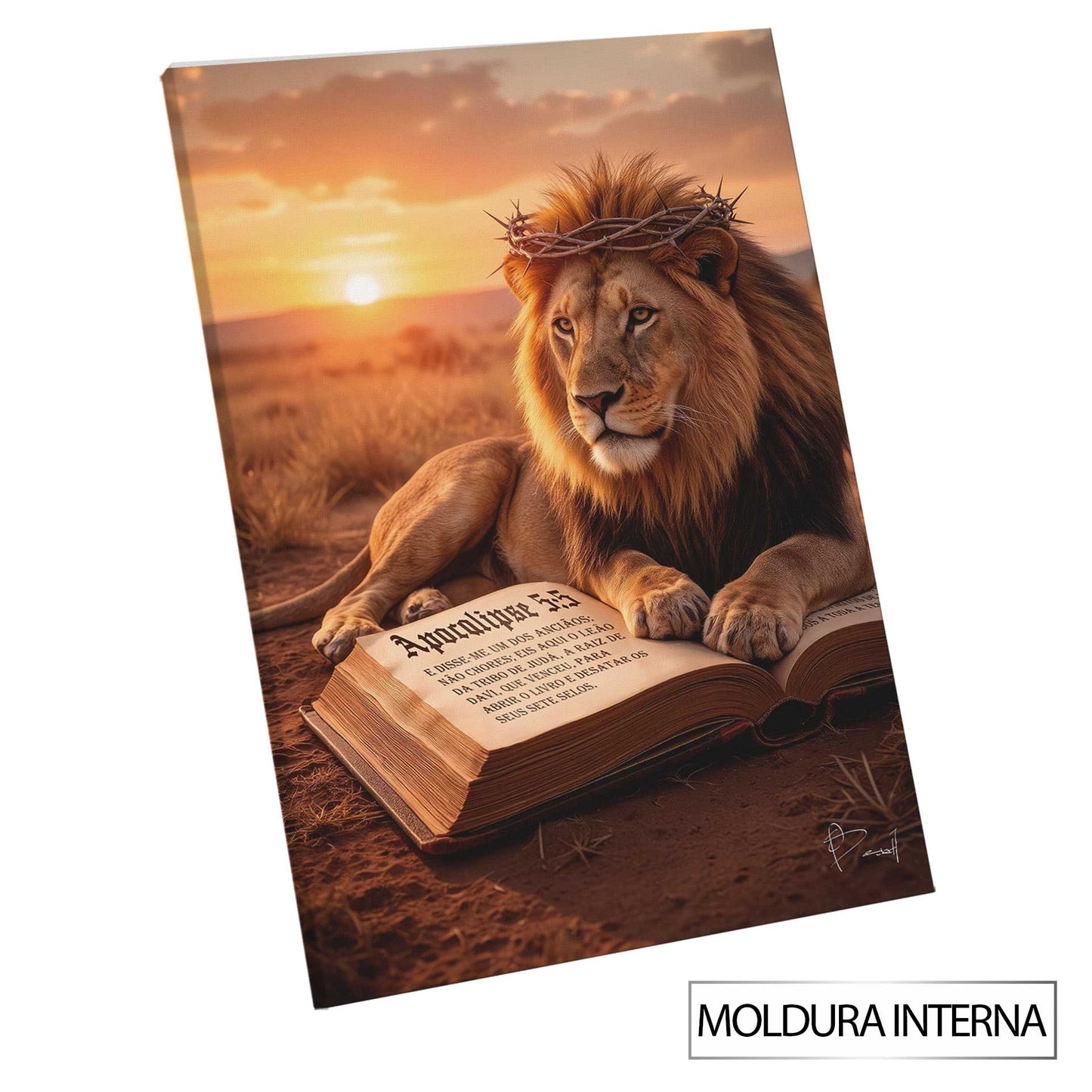 The Lion of Revelation Painting - Inspirational Wall Art - Image 8