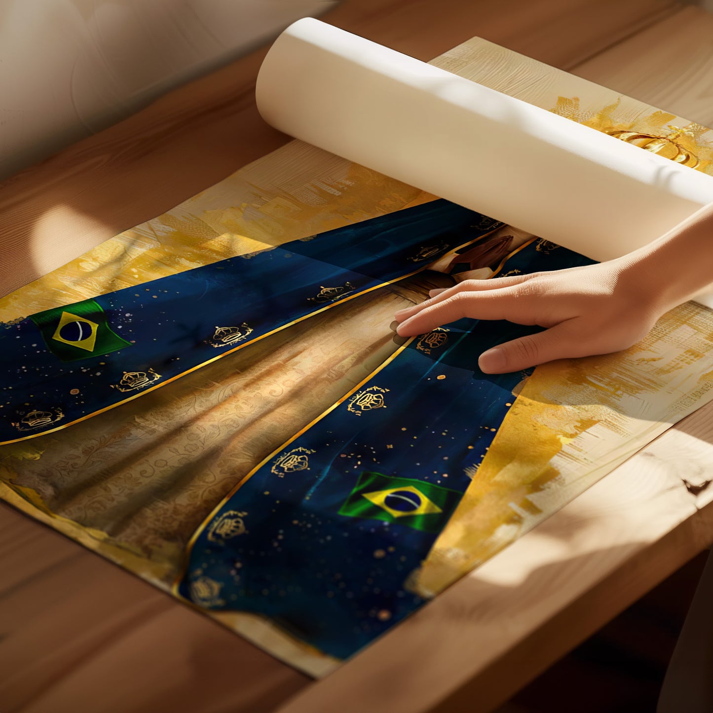 Religious Abstract Our Lady of Aparecida Catholic Wall Art Watercolor Print