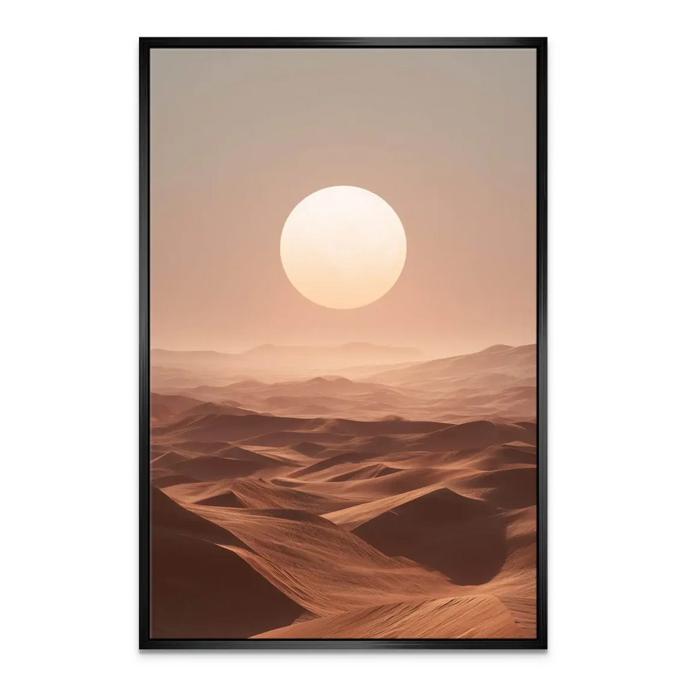 Wide view of the tranquil desert panorama ready for wall display.