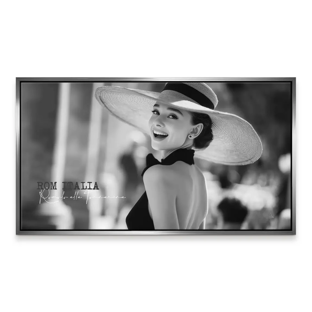Audrey Hepburn Italy Canvas Art – Classic Hollywood Wall Decor - Image 7