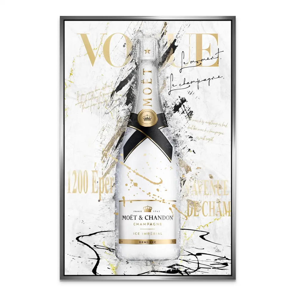 Champagne Art on Canvas - Glam Wall Decor | Pop Graffiti - Image 8
