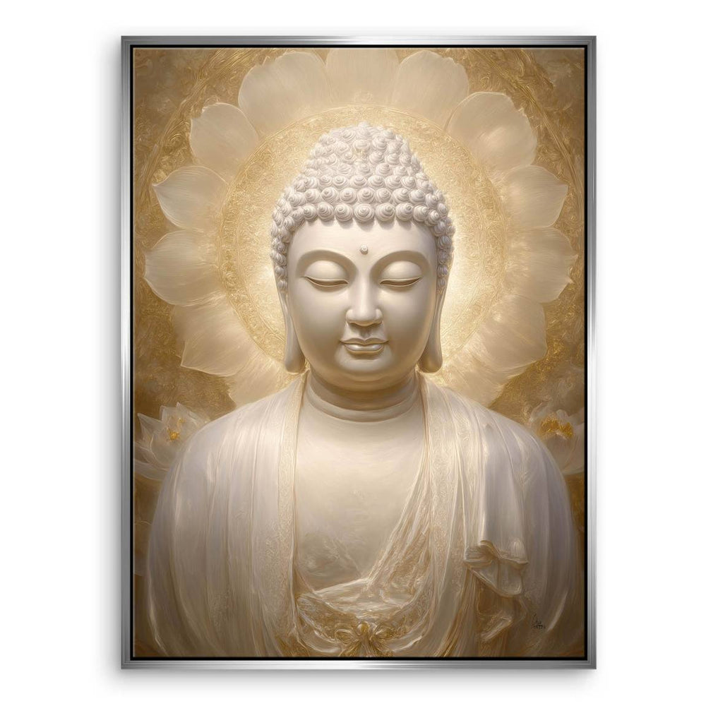 Religious-inspired wall decor for modern minimalist interiors.
