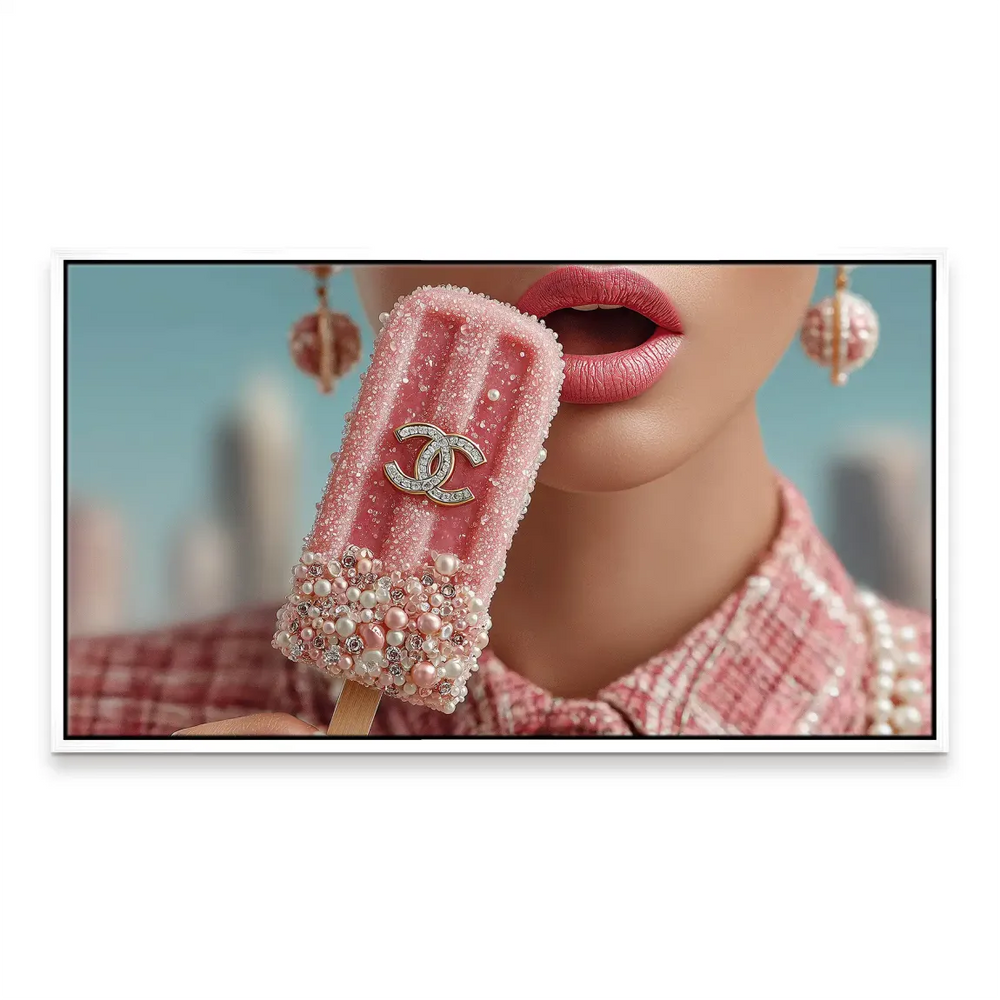 Landscape-format canvas art with a chic, modern aesthetic designed for stylish home interiors.