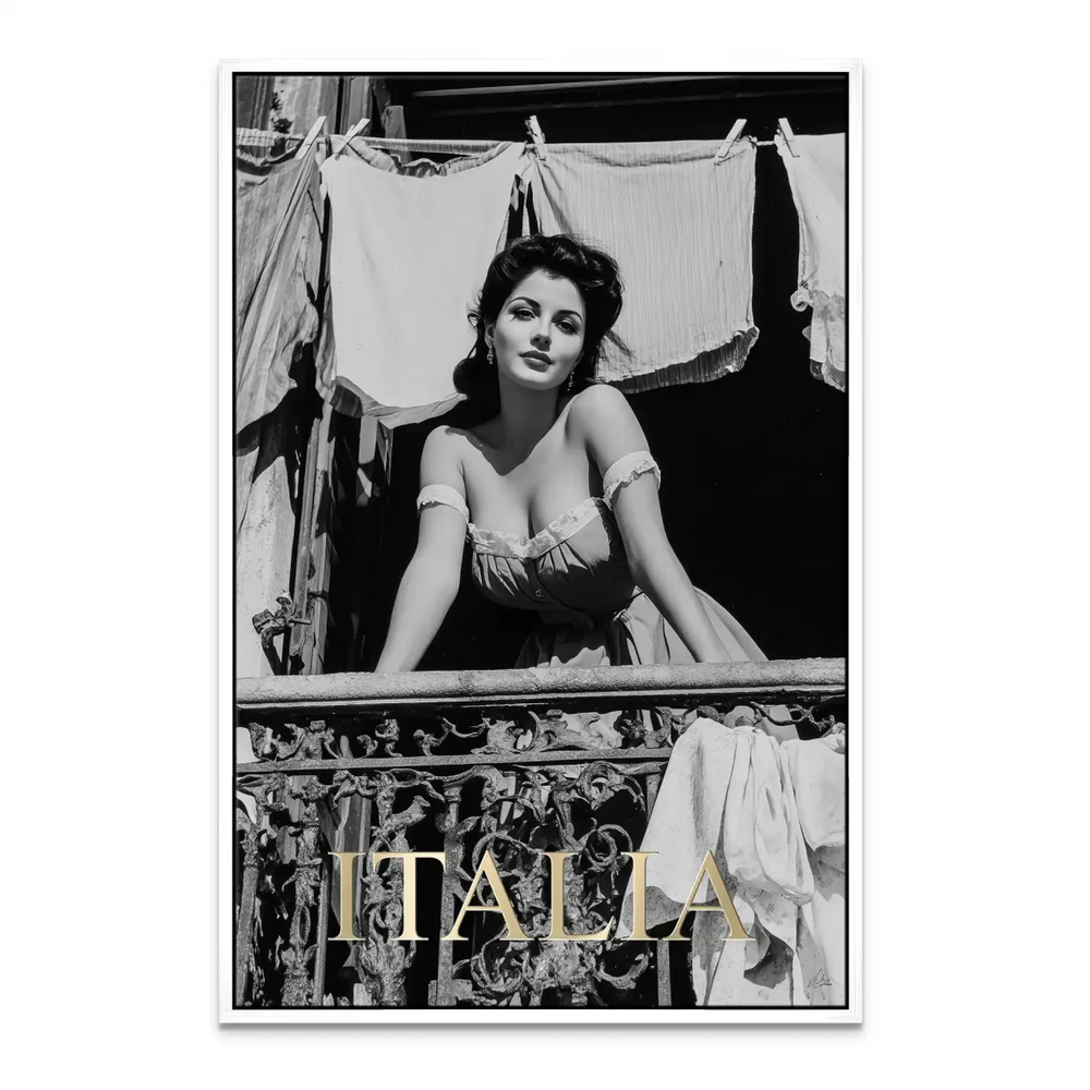 Beautiful Woman Black Canvas Art - Vintage European Portrait - Image 8