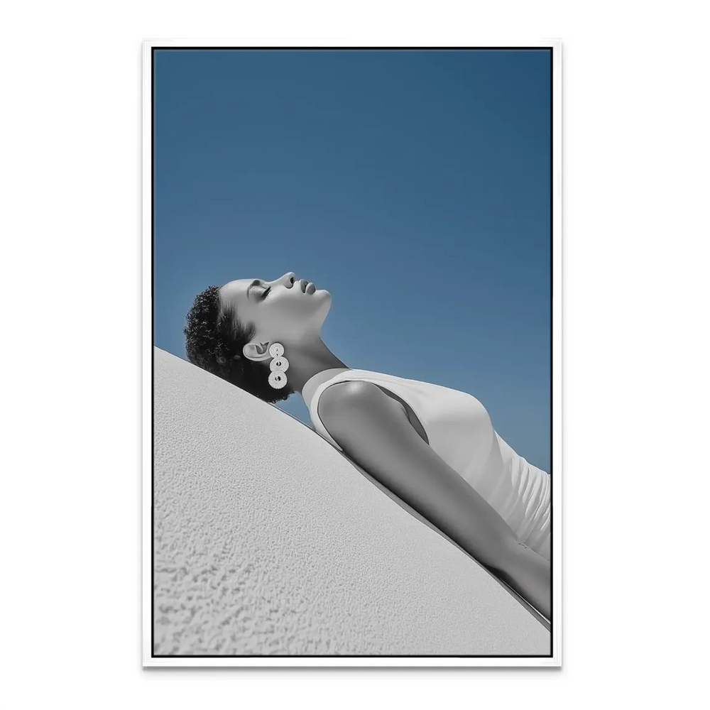 Minimalist portrait canvas for stylish interior design.