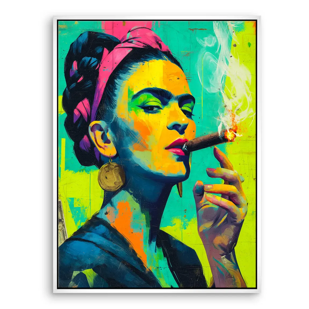 Vibrant, rebellious wall art ideal for modern living rooms, studios, or offices