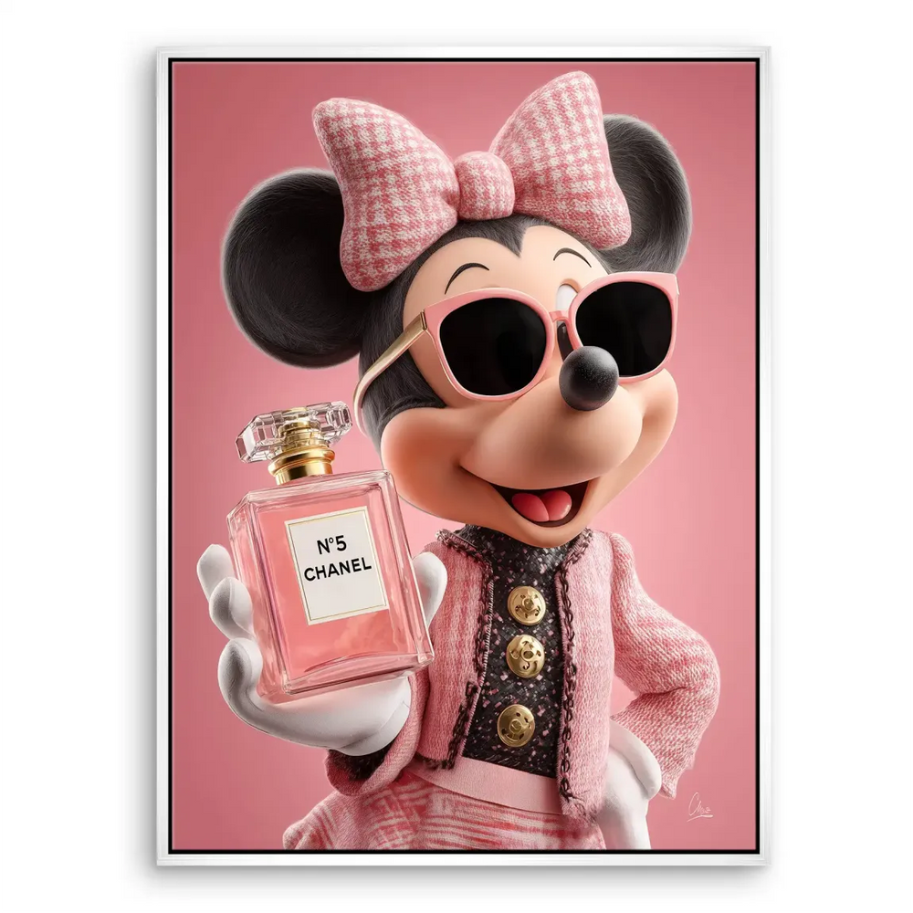 Contemporary pop art Minnie Mouse canvas with fashion theme