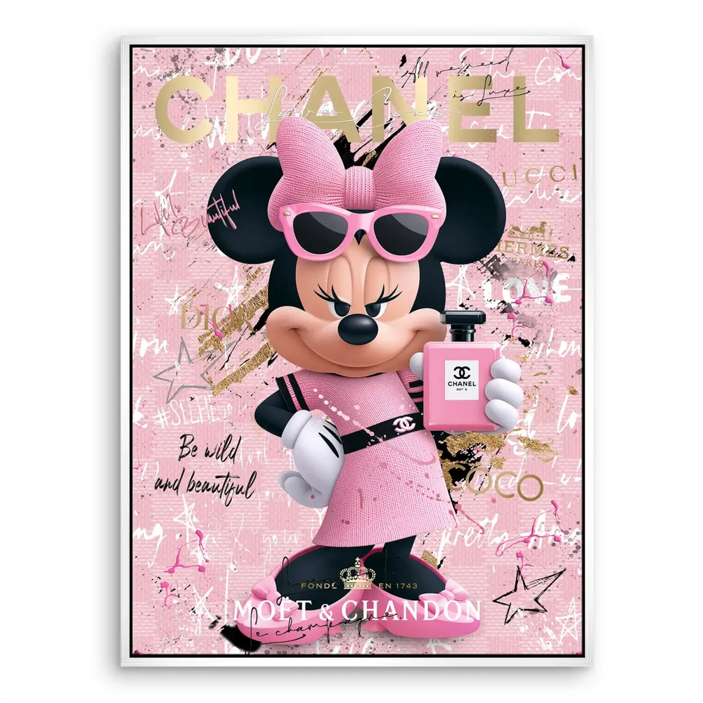 Minnie Mouse Rosé Coco Canvas Art – Glam Fashion Wall Decor - Image 8