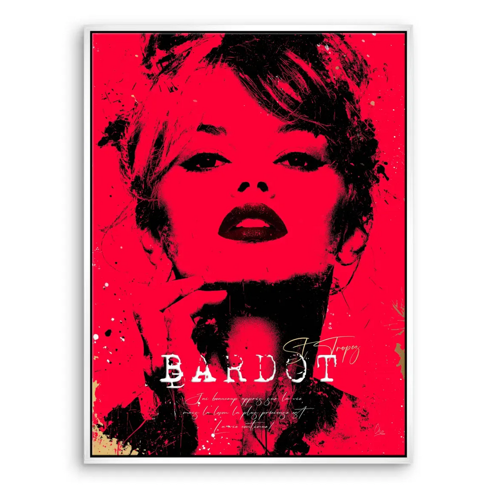 Fashion inspired wall art featuring 20th century pop culture reference