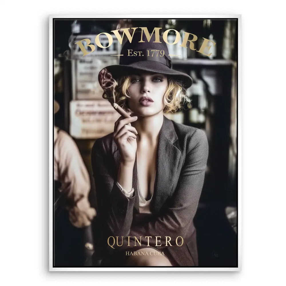 Whisky Noir Canvas Art – Vintage Glamour Portrait for Home Bar - Image 8