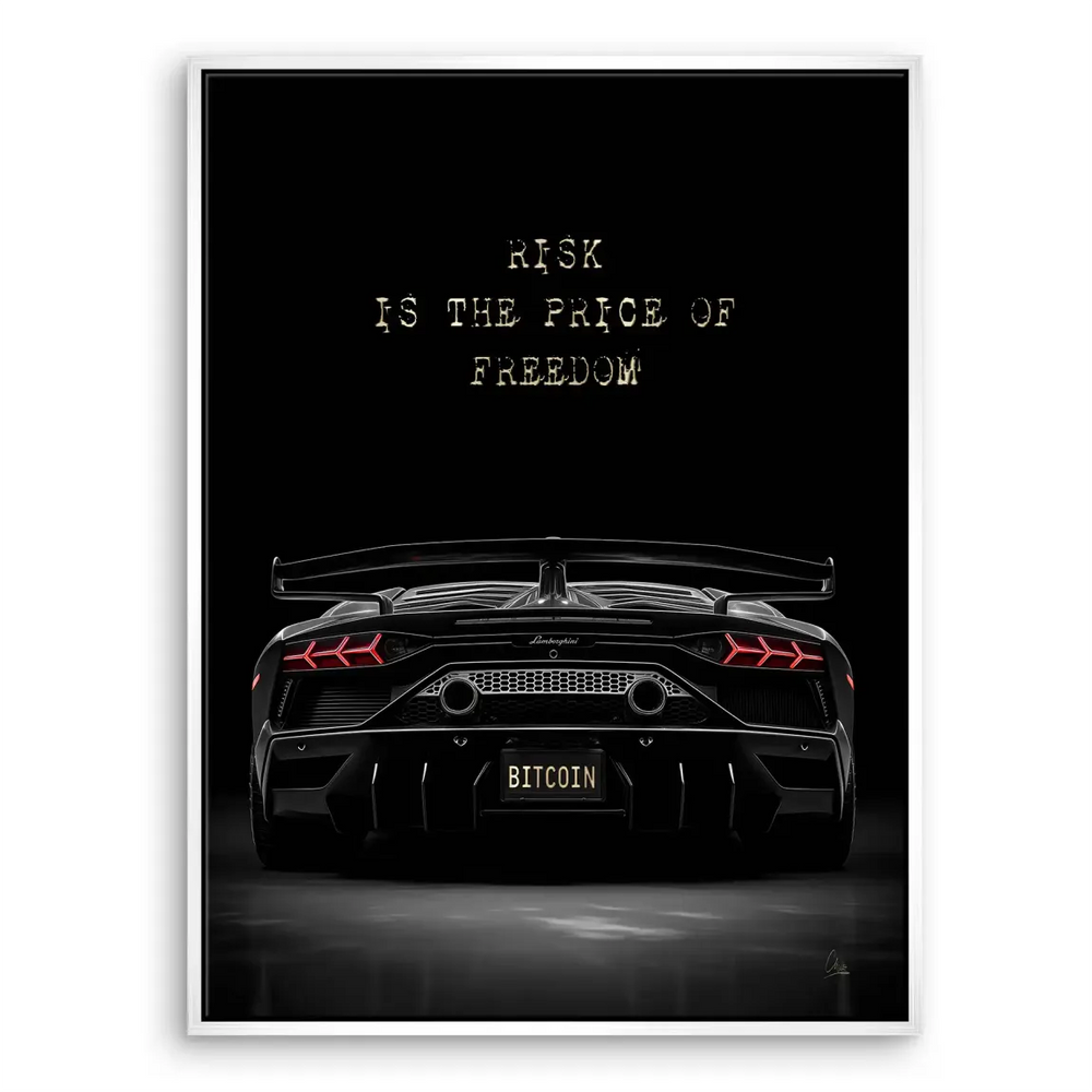 Lamborghini Bitcoin Canvas Wall Art – Luxury Car & Crypto Motivation - Image 8