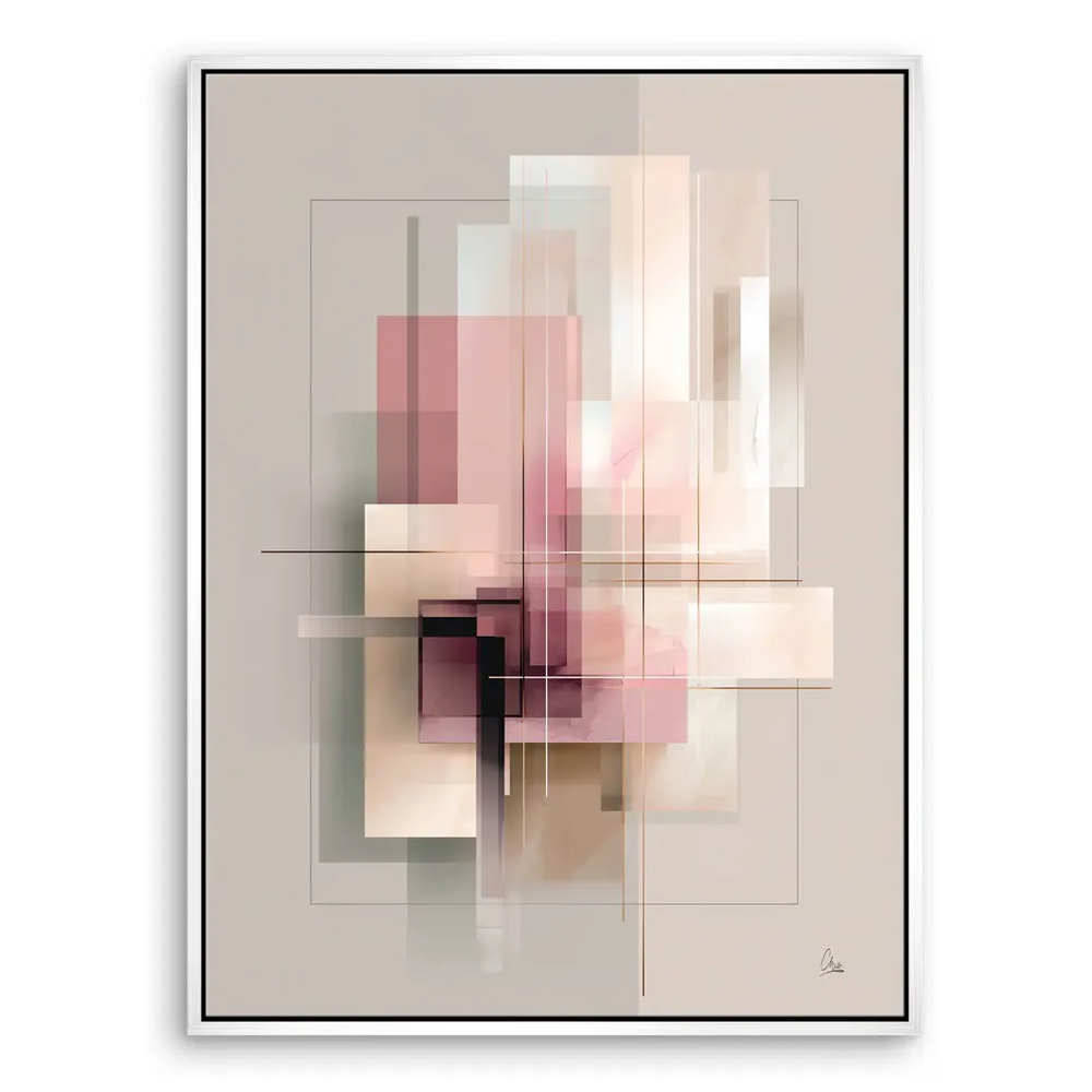 Bedroom or office wall art with contemporary abstract style