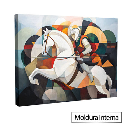 Classical religious subject reinterpreted as modern abstract wall art