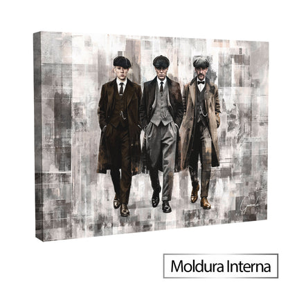 Three-figure grid art framed print for contemporary interiors