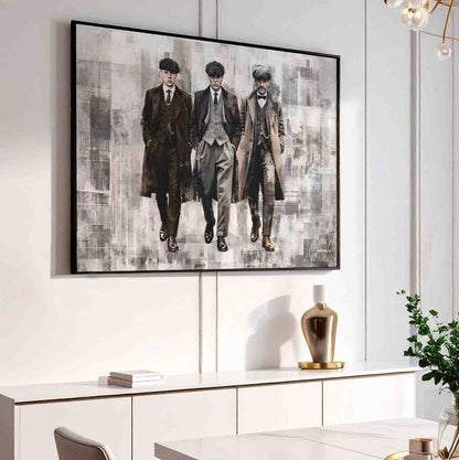 Limited palette wall art with brown highlights