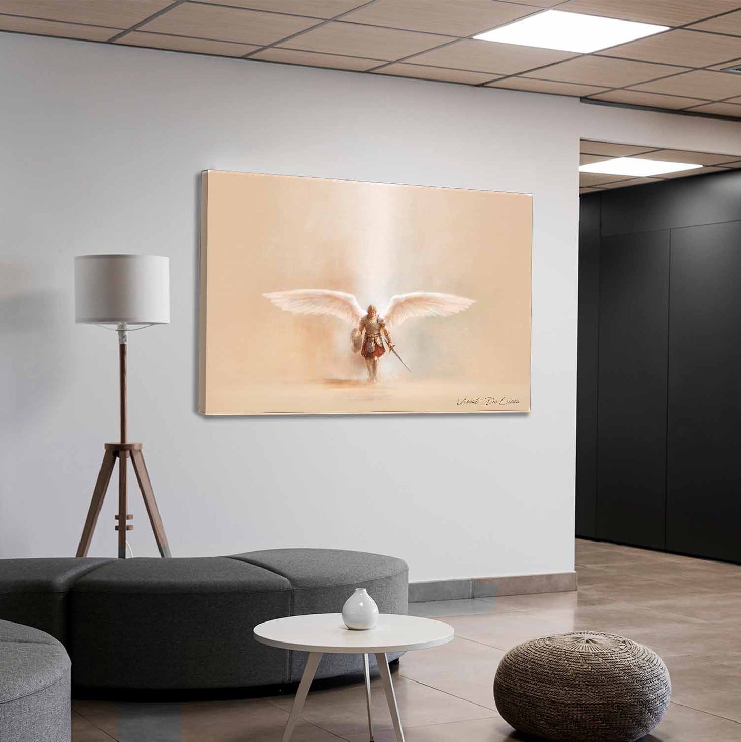 Saint Michael the Heavenly Defender Painting - Minimalist Wall Art - Image 7