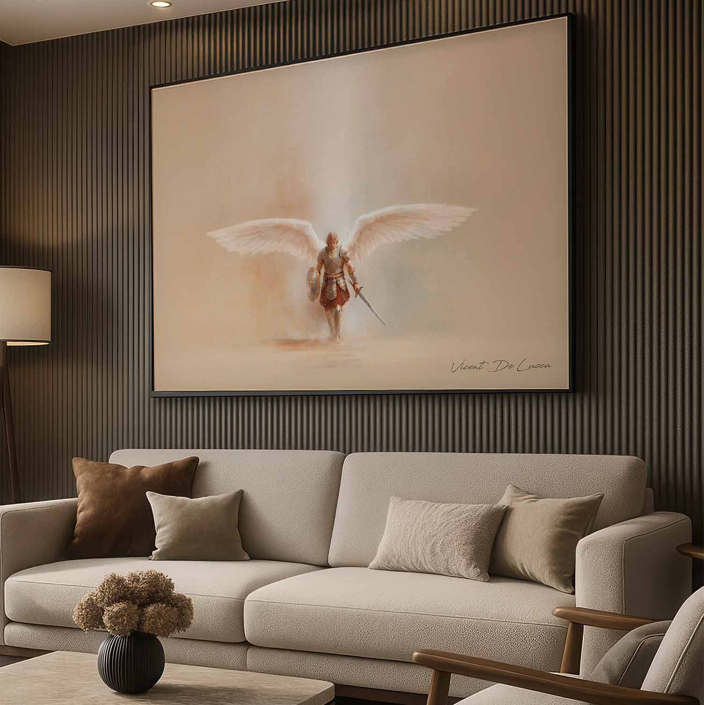 Saint Michael the Heavenly Defender Painting - Minimalist Wall Art - Image 5