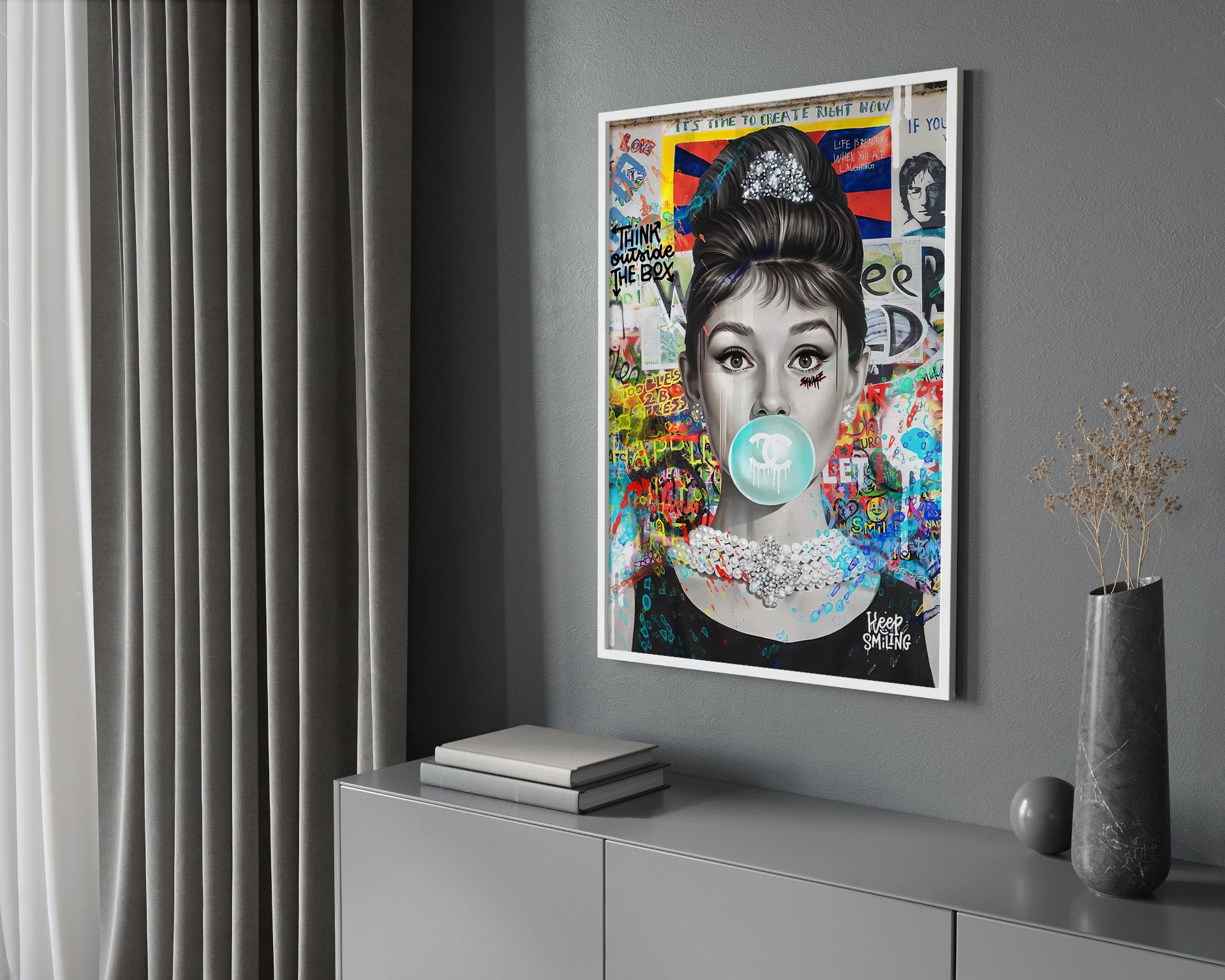 audrey-hepburn-bubble-gum-graffiti-canvas-print