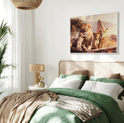 roaring-cozy-lion-family-wall-art