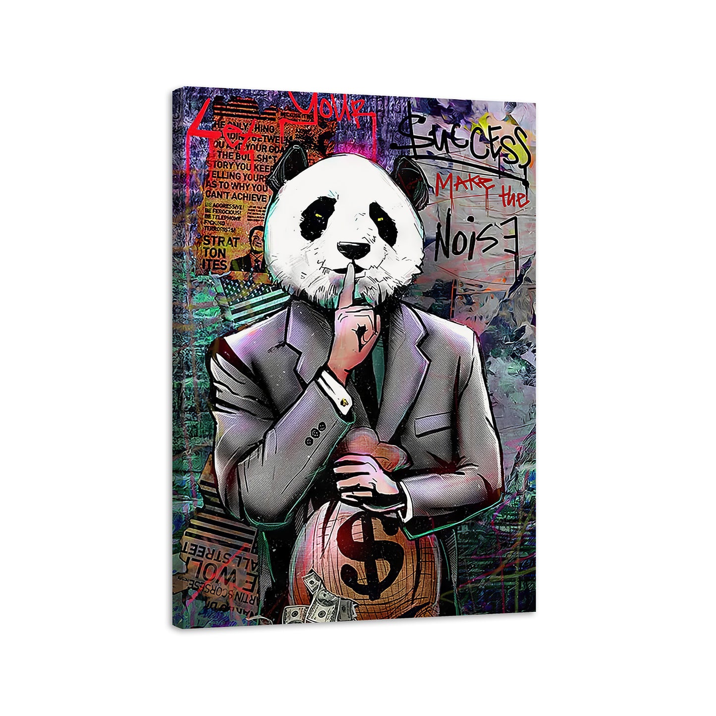 success-panda-graffiti-pop-canvas-print