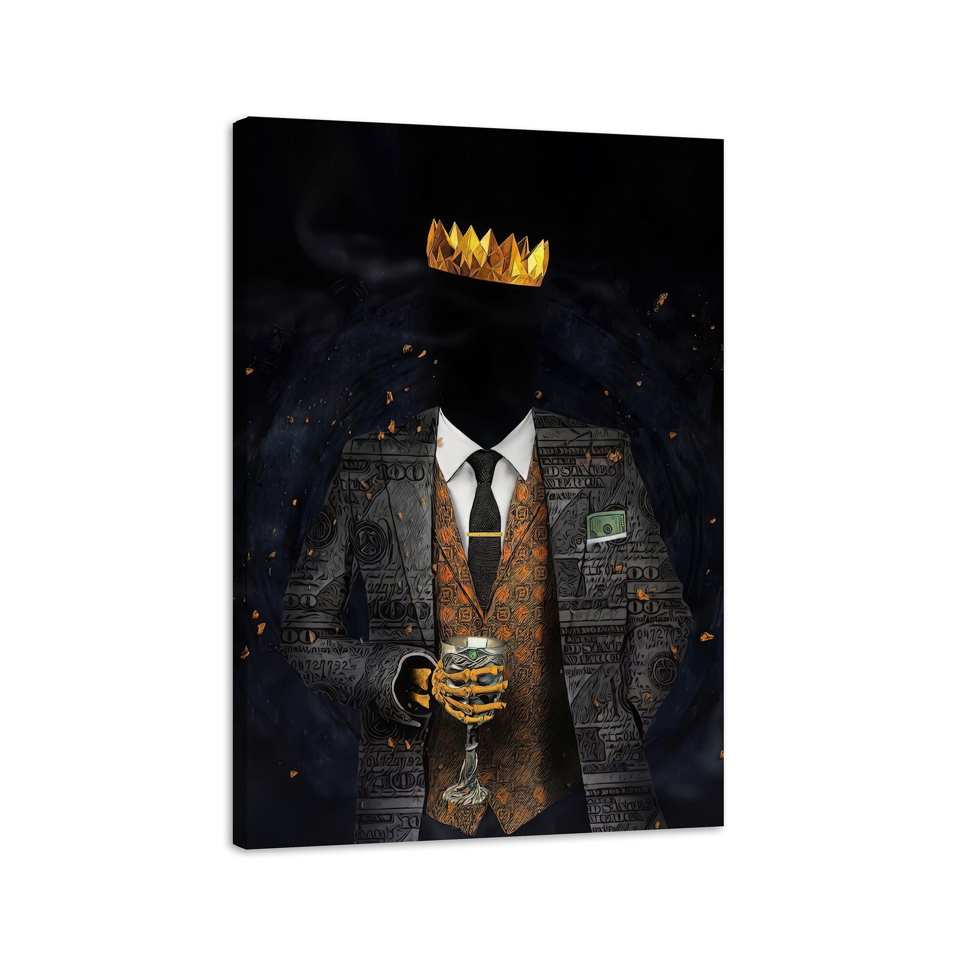 men-is-king-money-success-canvas-print