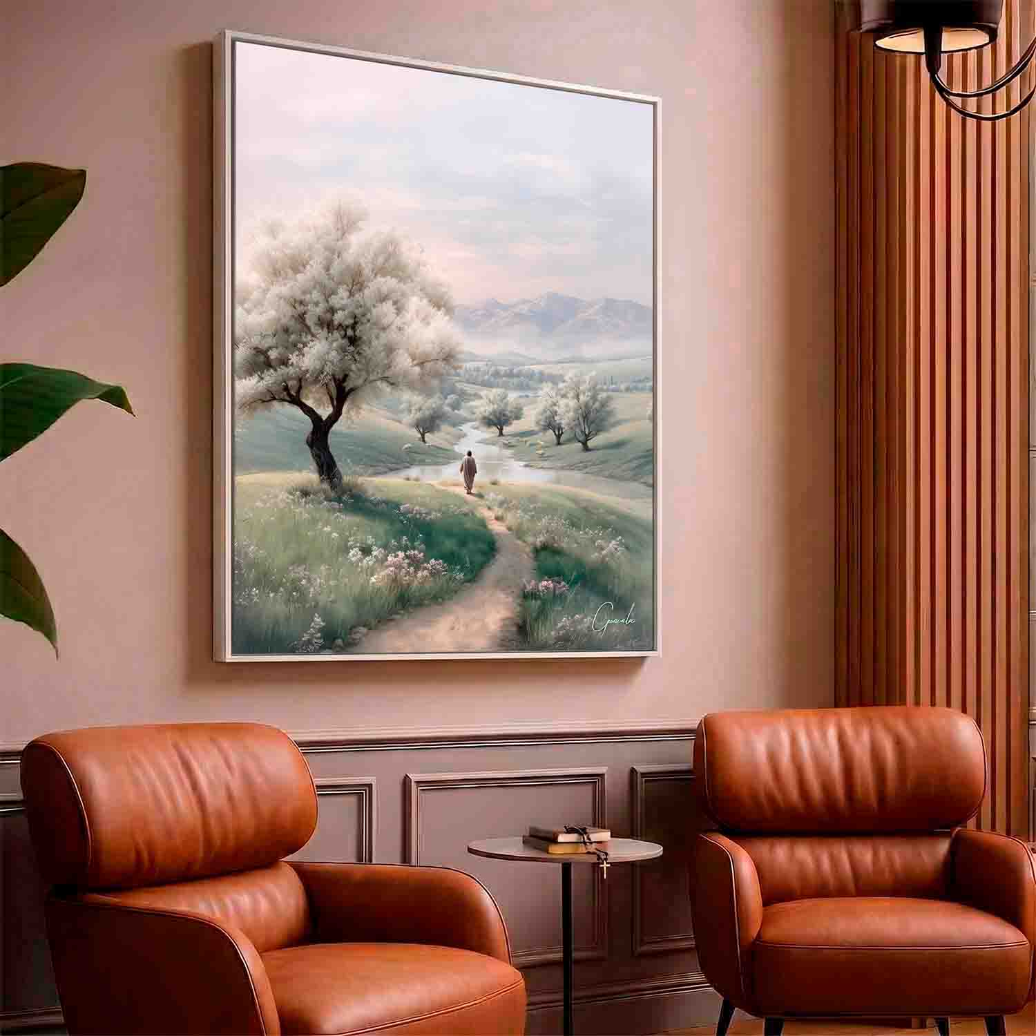 Valley composition drawing the eye through a serene countryside