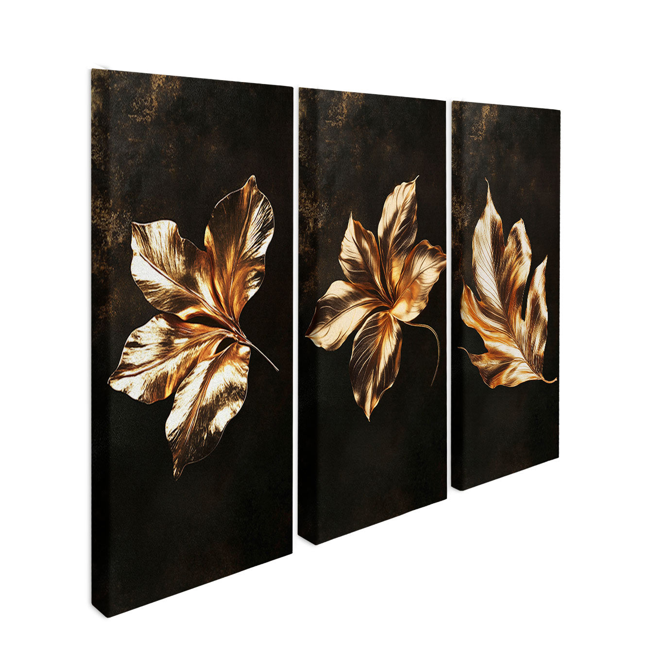 Harmony Frame of Golden Leaves | 3 Pieces