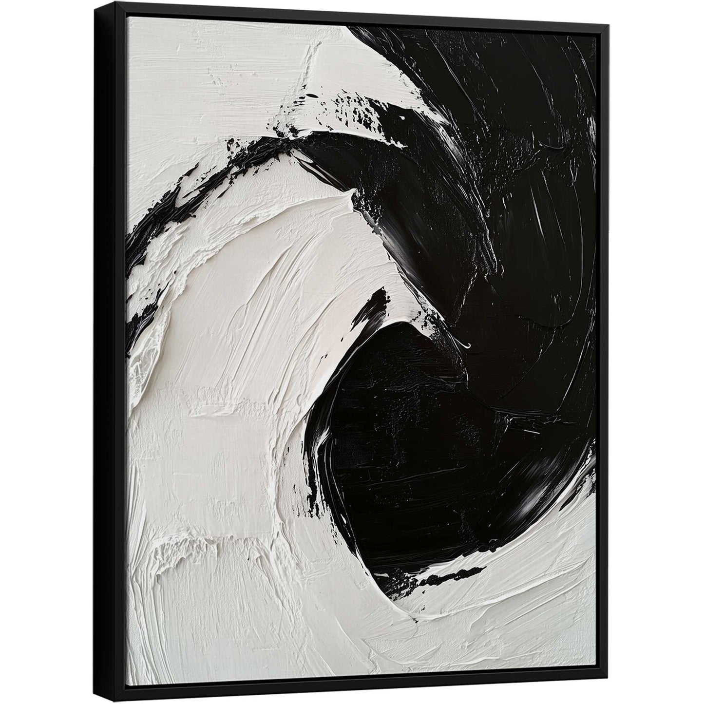 Abstract Black and White Painting Harmonic Duality