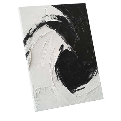 Abstract Black and White Painting Harmonic Duality