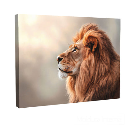 Lion’s Plenitude Painting – Majestic & Serene Wildlife Art