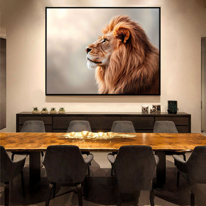 Lion’s Plenitude Painting – Majestic & Serene Wildlife Art