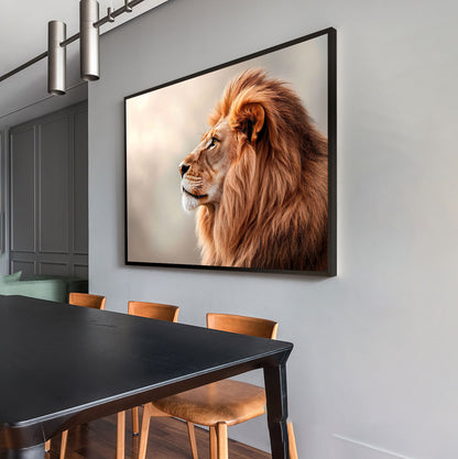 Lion’s Plenitude Painting – Majestic & Serene Wildlife Art