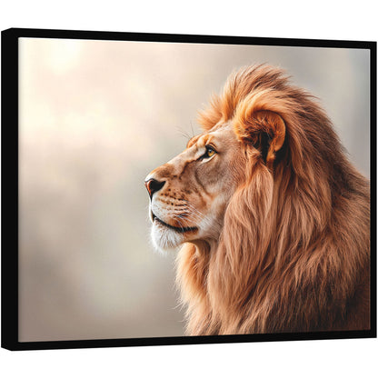 Lion’s Plenitude Painting – Majestic & Serene Wildlife Art