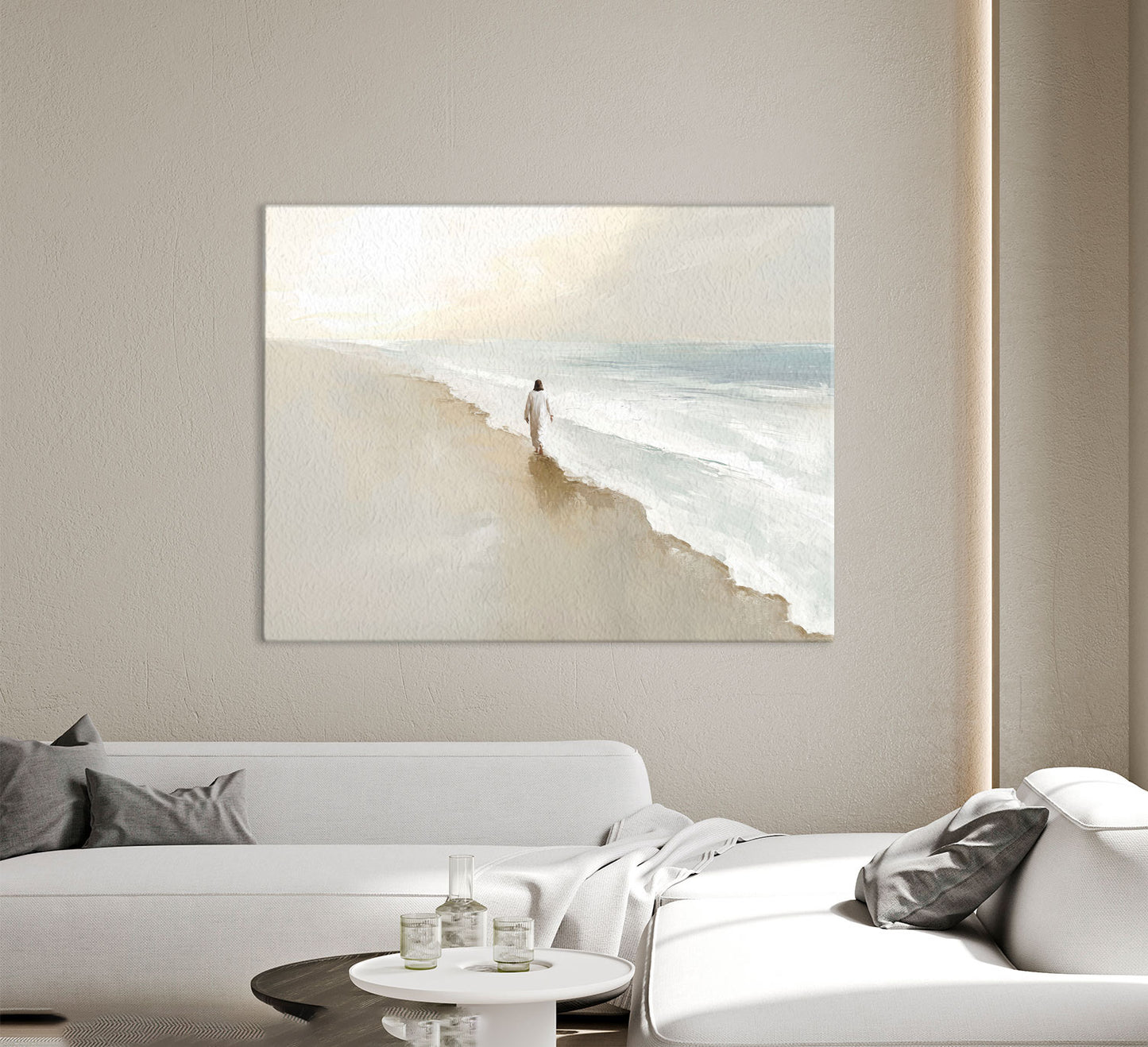 Jesus’ Walk Painting – Minimalist Christian Wall Art