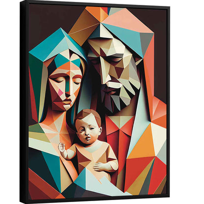 Geometric Divine Family Painting