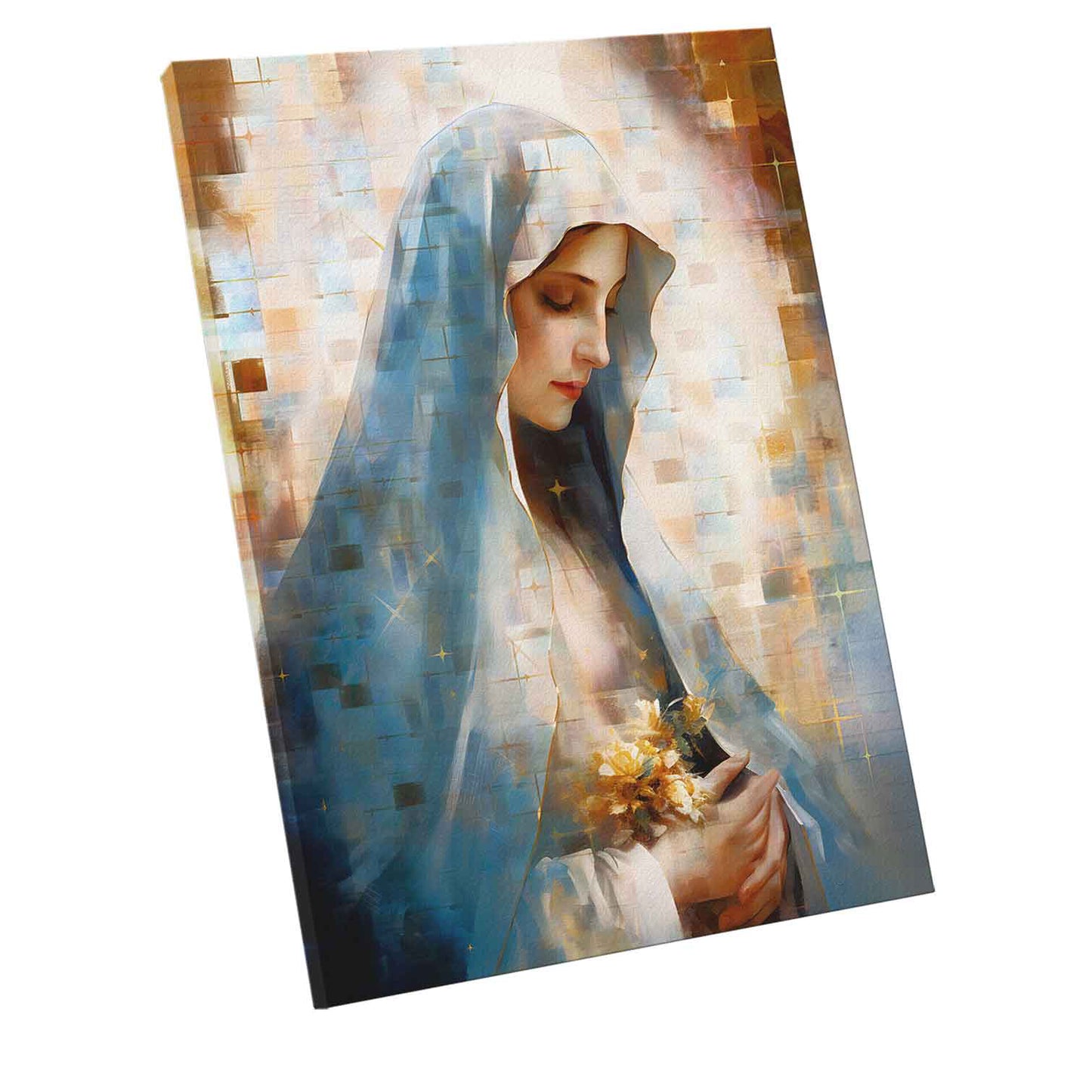 Our Lady of Grace Grid Art Frame – Marian Devotional Wall Art