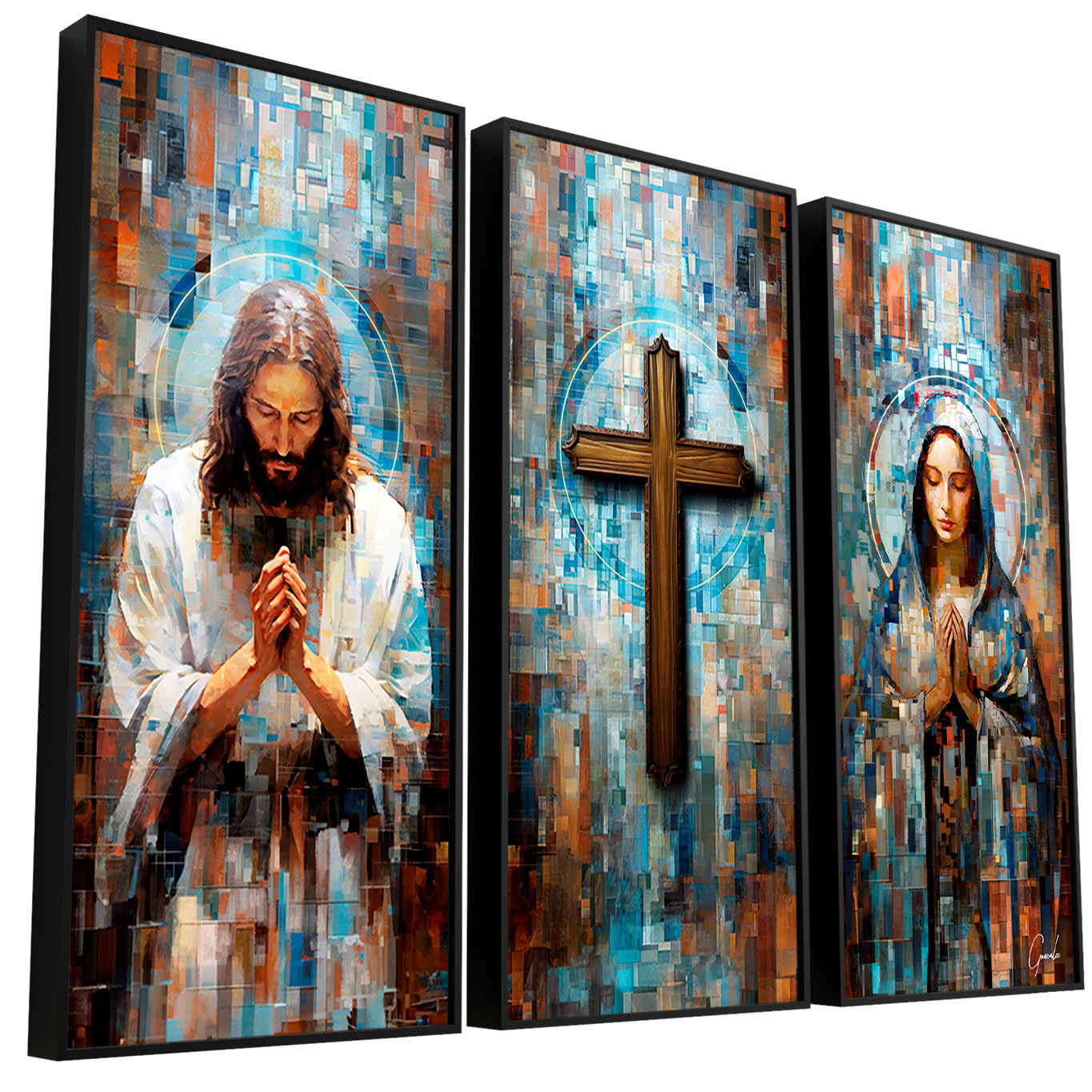 jesus-and-mary-abstract-grid-canvas-print